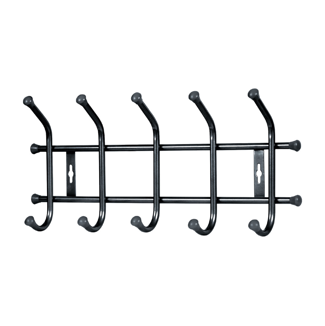 Вешалка настенная НИКА 480х215мм (5 кр)черн (уп.5)