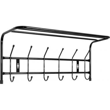Вешалка настен. с полкой 600х238мм(6кр)черн (уп.5)