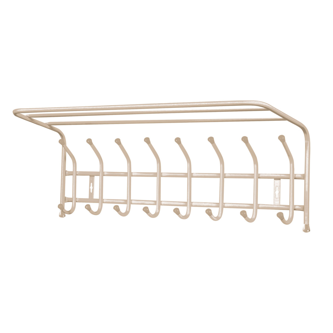 Вешалка настен. с полкой 800х238мм(8кр) бежевый(уп.5)