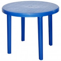 Стол круглый D 900 мм. синий "Милих"