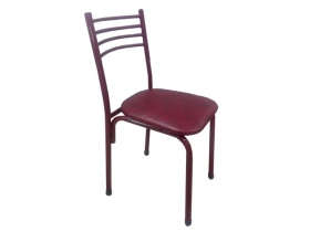 Стул квадрат АСОС бордо/кожа