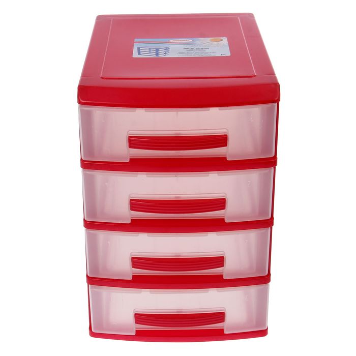 Мини комод 4-х "РОСС" красн. перл (уп.6)