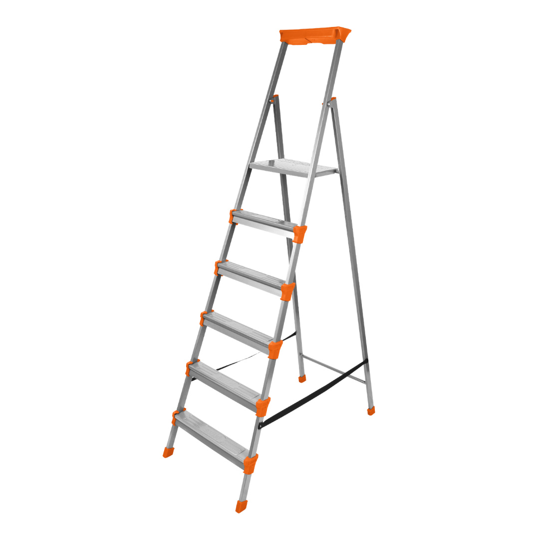 Стремянка широкая 5+1 ступ. металл "Ника"