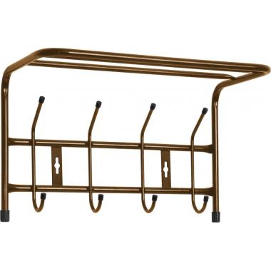 Вешалка настен. с полкой 400х238мм (4кр)медь(уп.5)