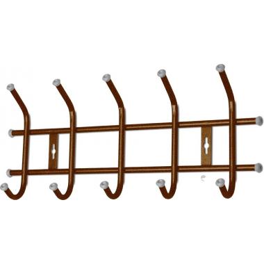 Вешалка настенная НИКА 480х215мм (5 кр)медь (уп.5)