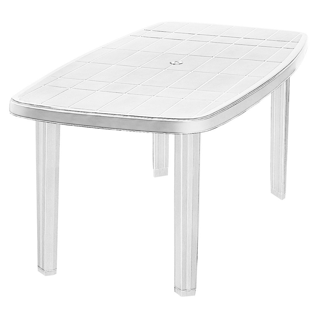 Э267 Стол "Верона" овал 140х80см. бел.