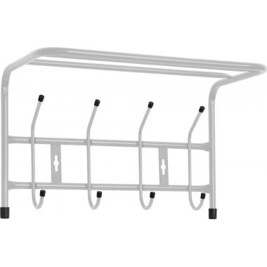 Вешалка настен. с полкой 400х238мм (4кр)сер (уп.5)