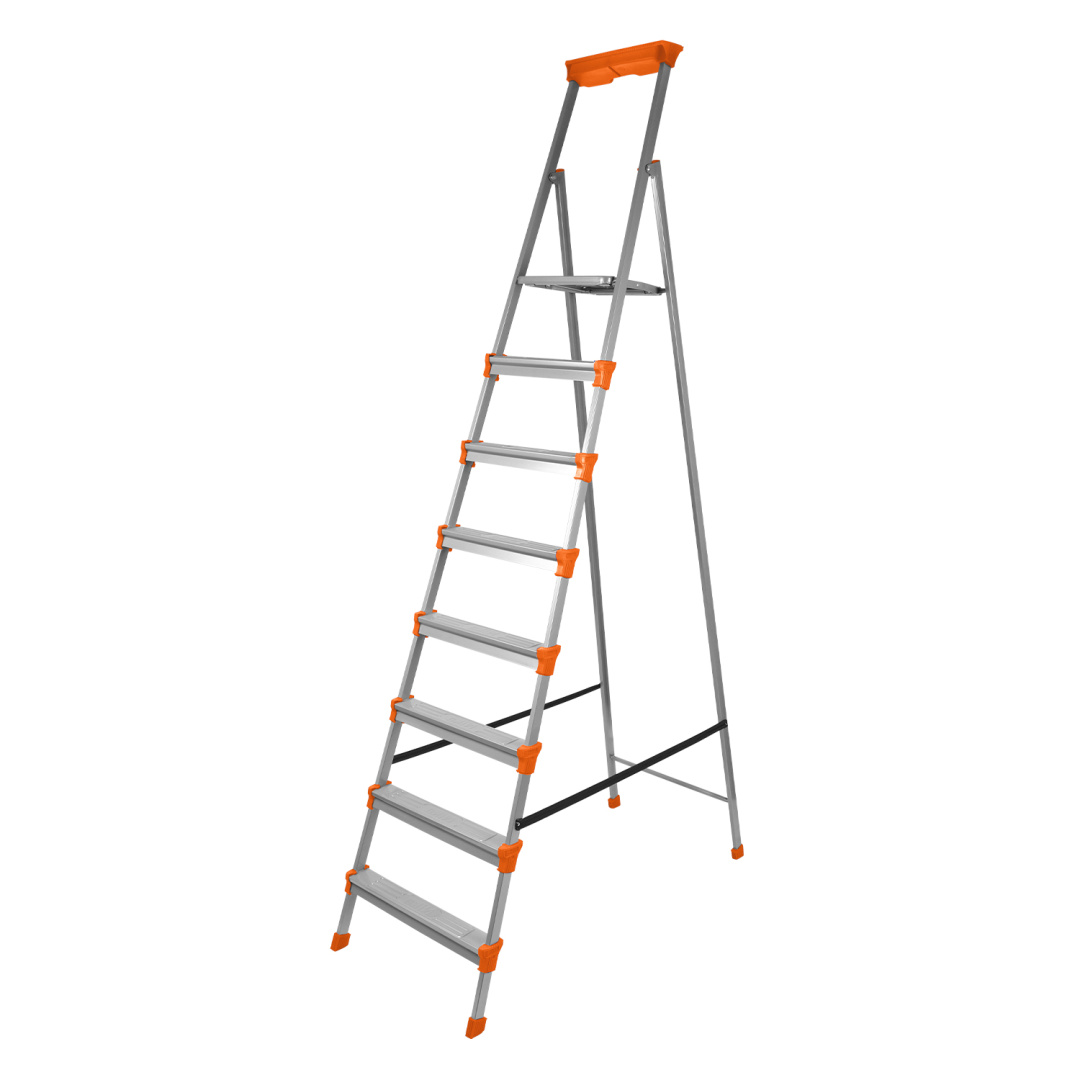 Стремянка широкая 7+1 ступ. металл "Ника"