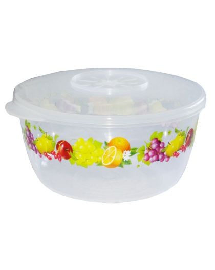 АП05004 Бутербродница круглая 1л прозр (уп.60)