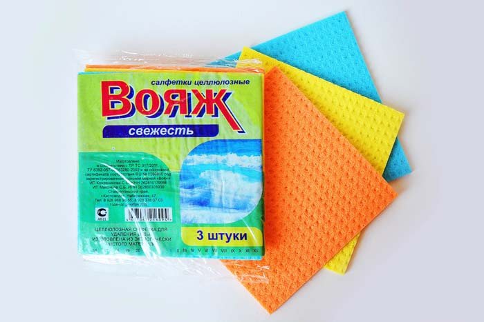 МА004 Салфетка целлюлозн.."Свежесть" 3шт.(уп.25)