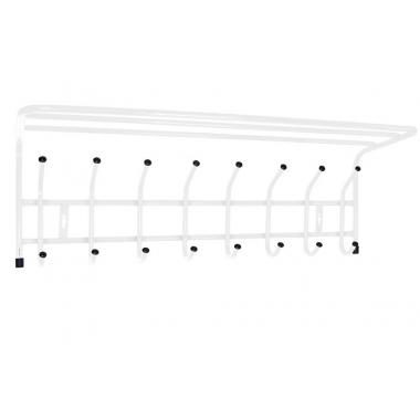 Вешалка настен. с полкой 800х238мм(8кр)бел (уп.5)