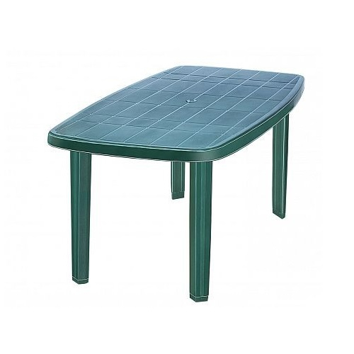 Э267 Стол "Верона" овал 140х80см. зел.