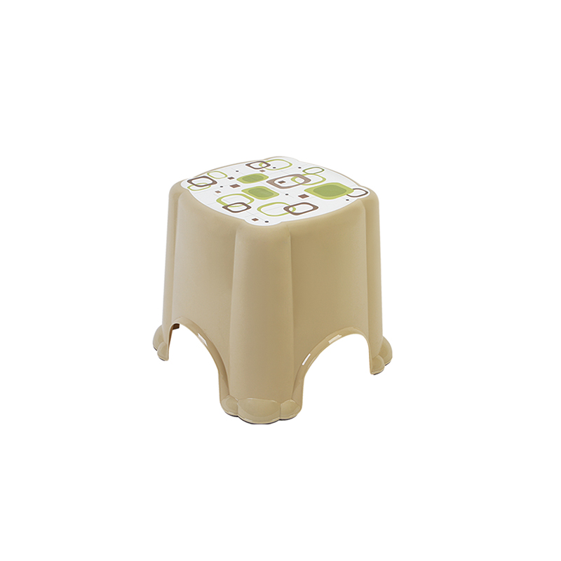 Табурет средний с рисунком беж.(уп.15)