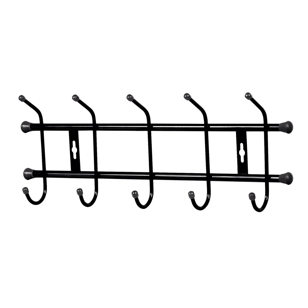 Вешалка настенная НИКА 484х188мм (5 кр.)черн(уп.5)