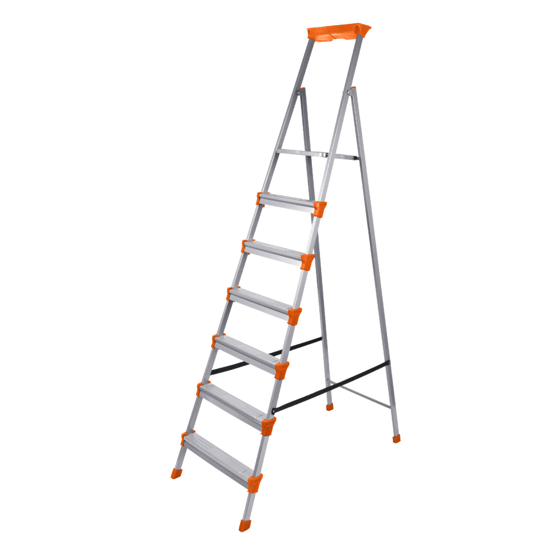 Стремянка широкая 6+1 ступ. металл "Ника"