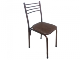 Стул квадрат АСОС корич/кожа