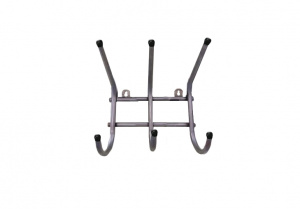 Вешалка настенная  Волжаночка 3х рожков сер.(уп.6)