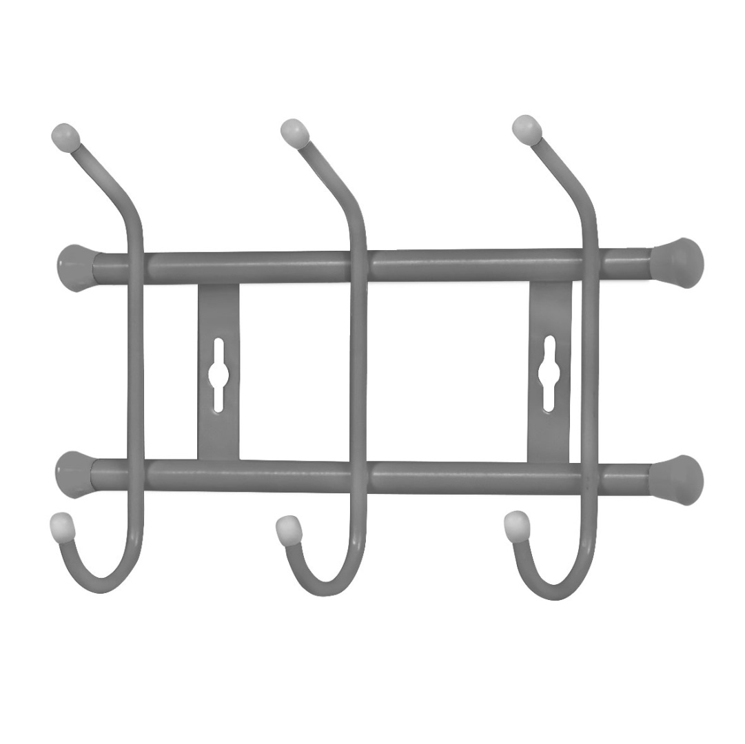 Вешалка настенная НИКА 284х188(3 крючка)сер(уп.5)