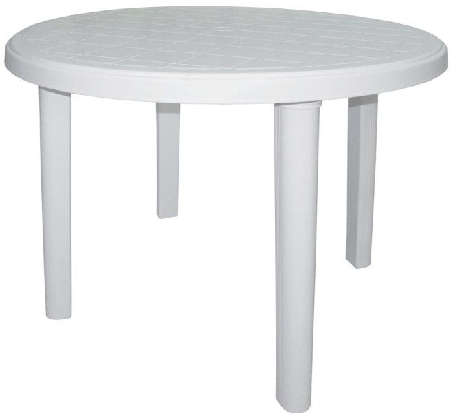 Стол круглый D 900 мм. белый "Милих"